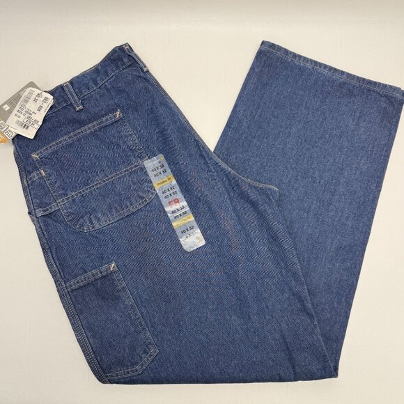 Carhartt Other - Carhartt FRB13 Flame Resistant Signature Denim Dungaree Jeans Mens 40x32
